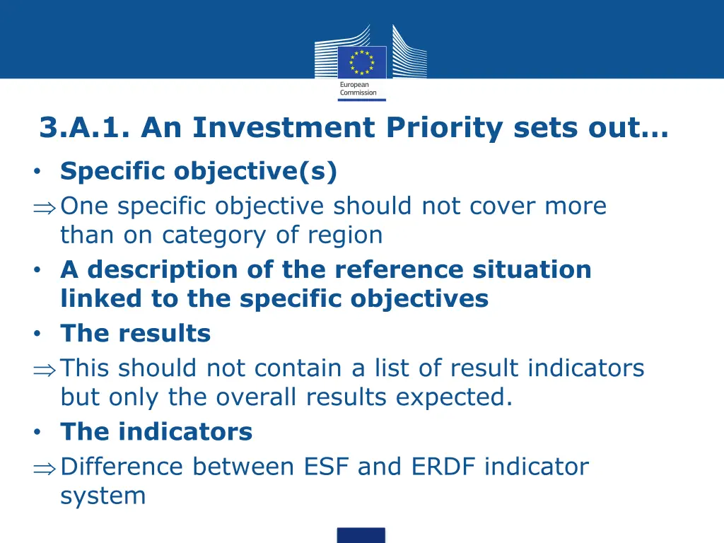 3 a 1 an investment priority sets out specific