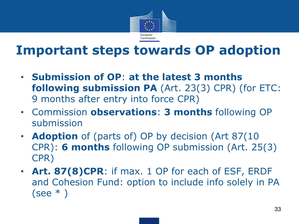 important steps towards op adoption