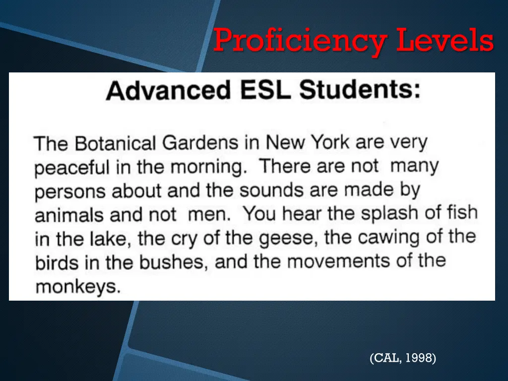 proficiency levels 2