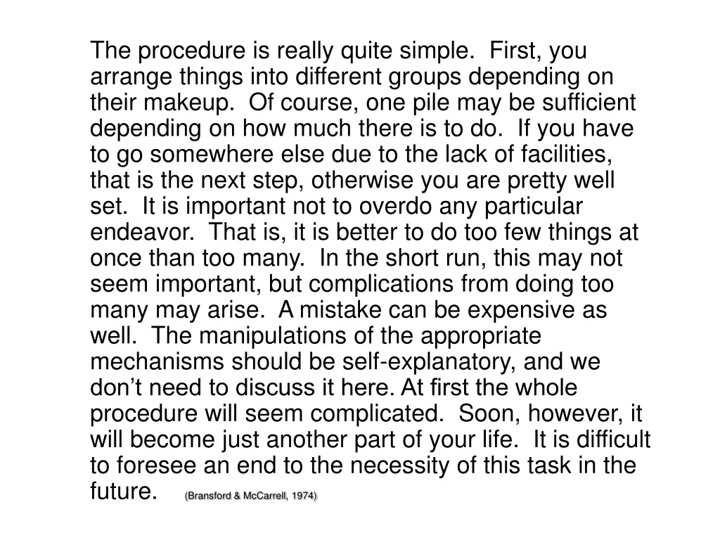 the procedure is really quite simple first