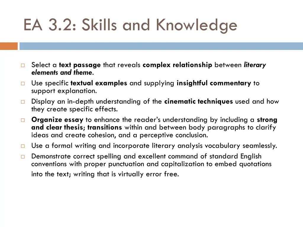 ea 3 2 skills and knowledge