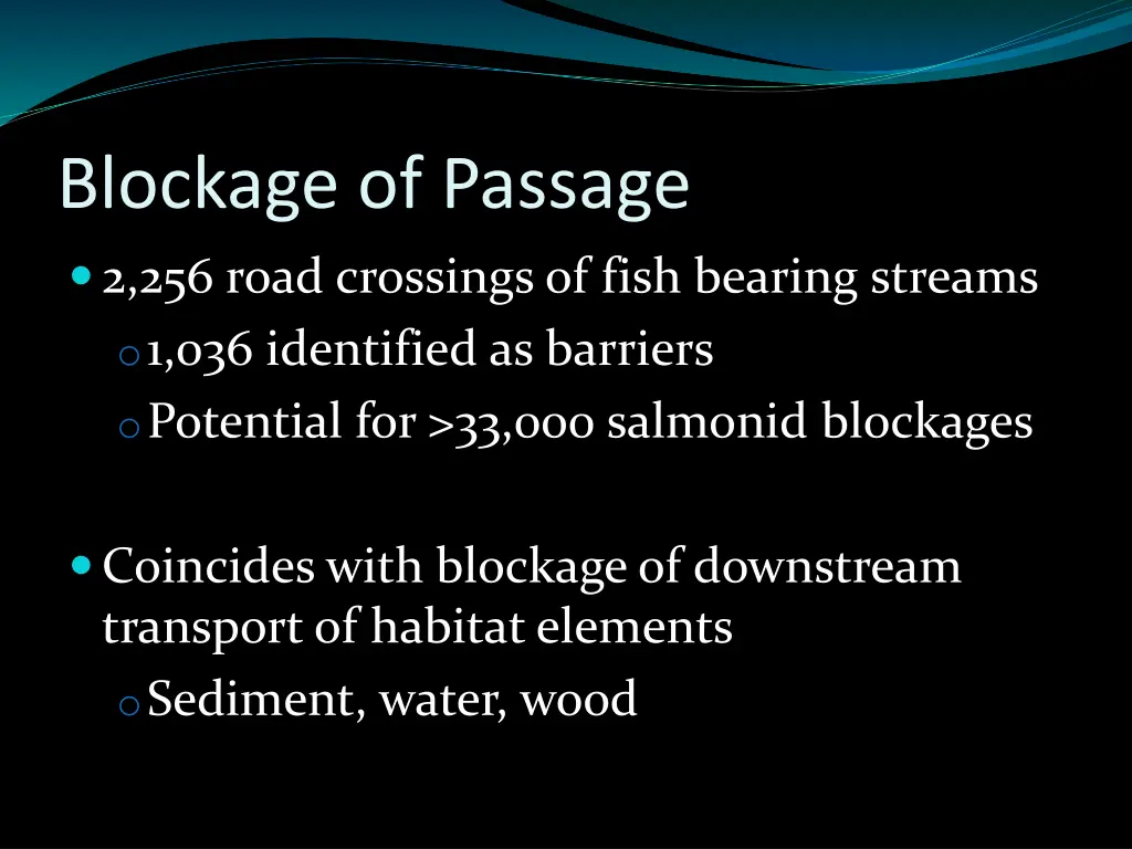 blockage of passage