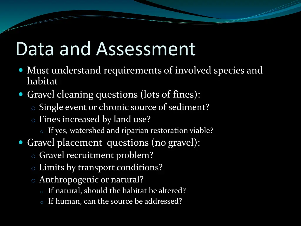 data and assessment