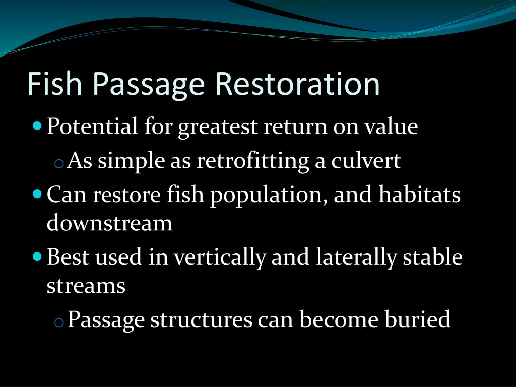 fish passage restoration