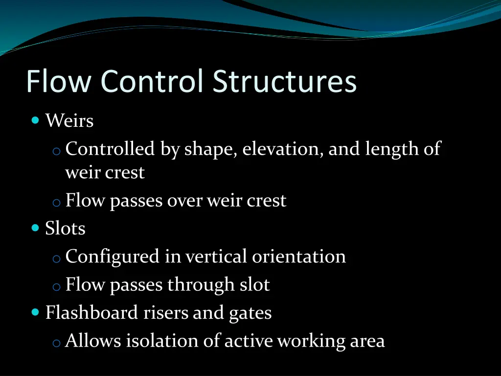 flow control structures