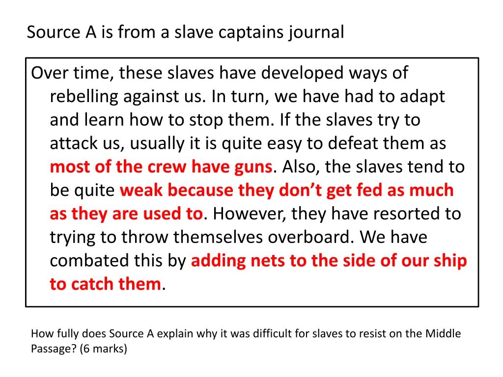 source a is from a slave captains journal 1