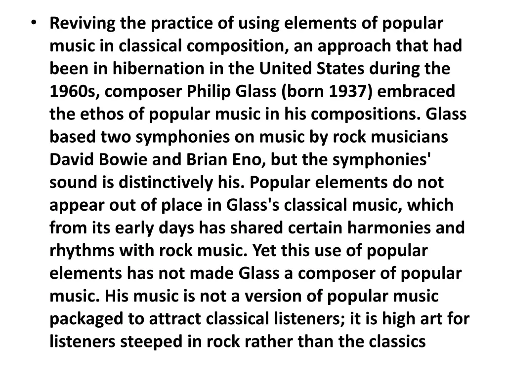 reviving the practice of using elements