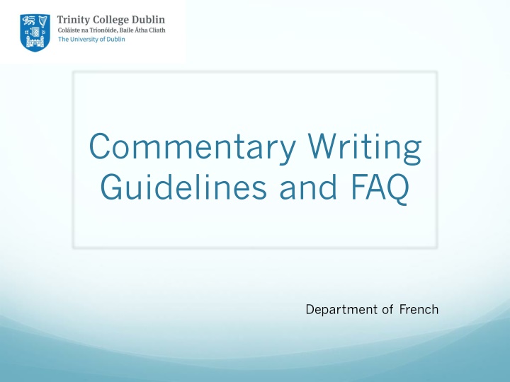 commentary writing guidelines and faq