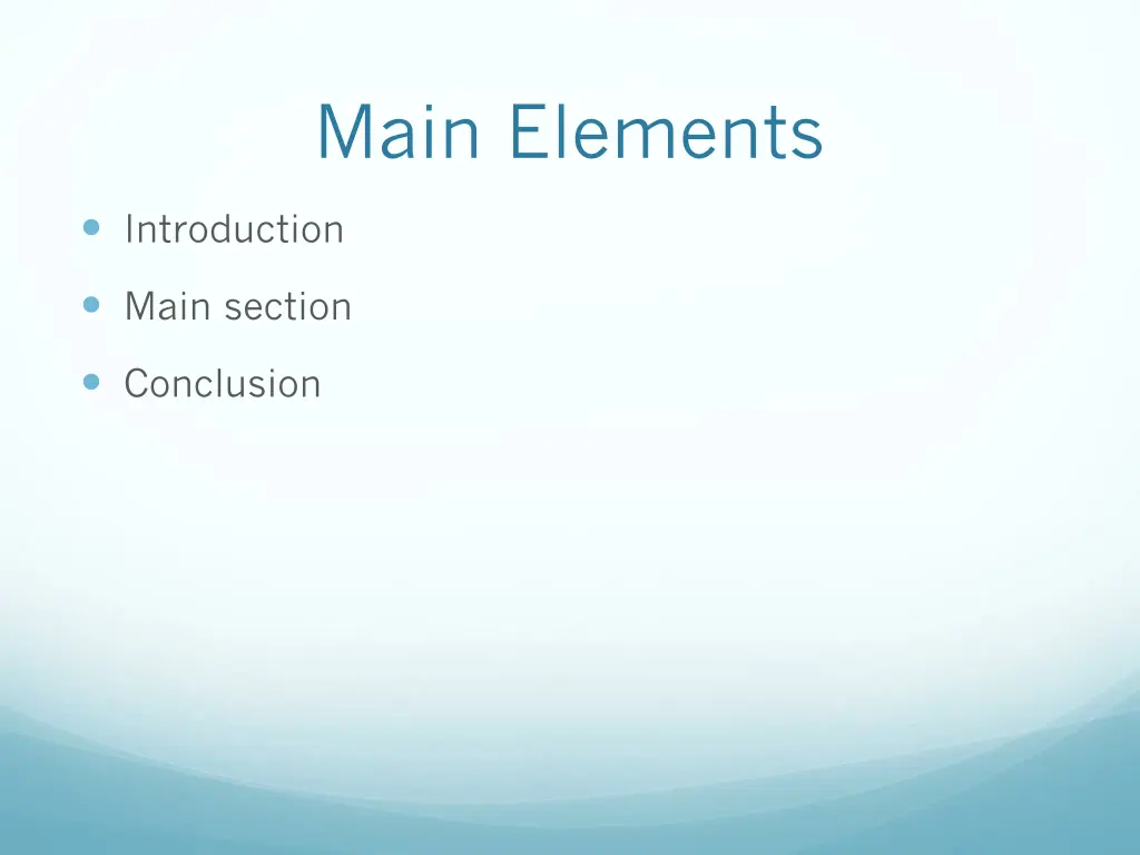 main elements