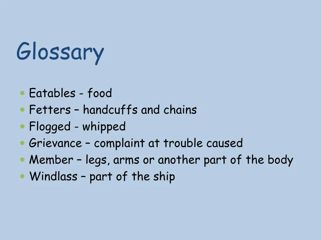 glossary