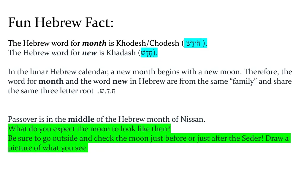 fun hebrew fact