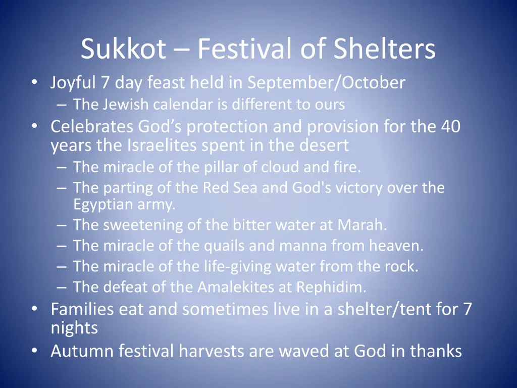 sukkot festival of shelters joyful 7 day feast