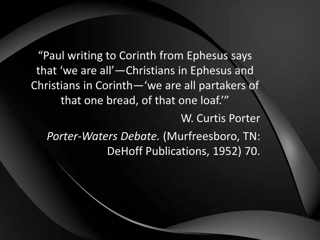 paul writing to corinth from ephesus says that