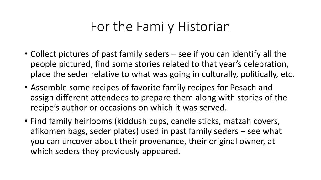 for the family historian