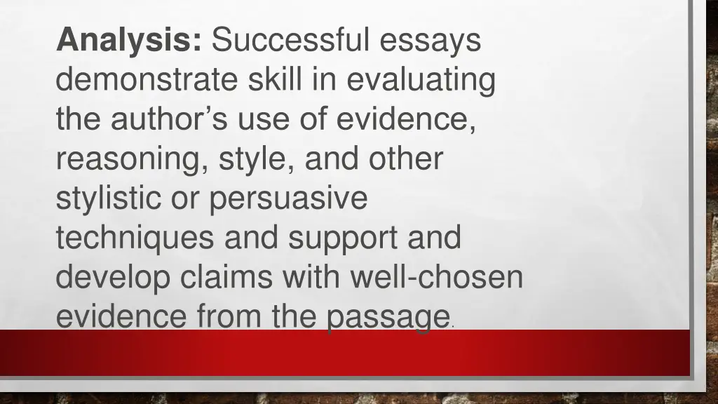 analysis successful essays demonstrate skill