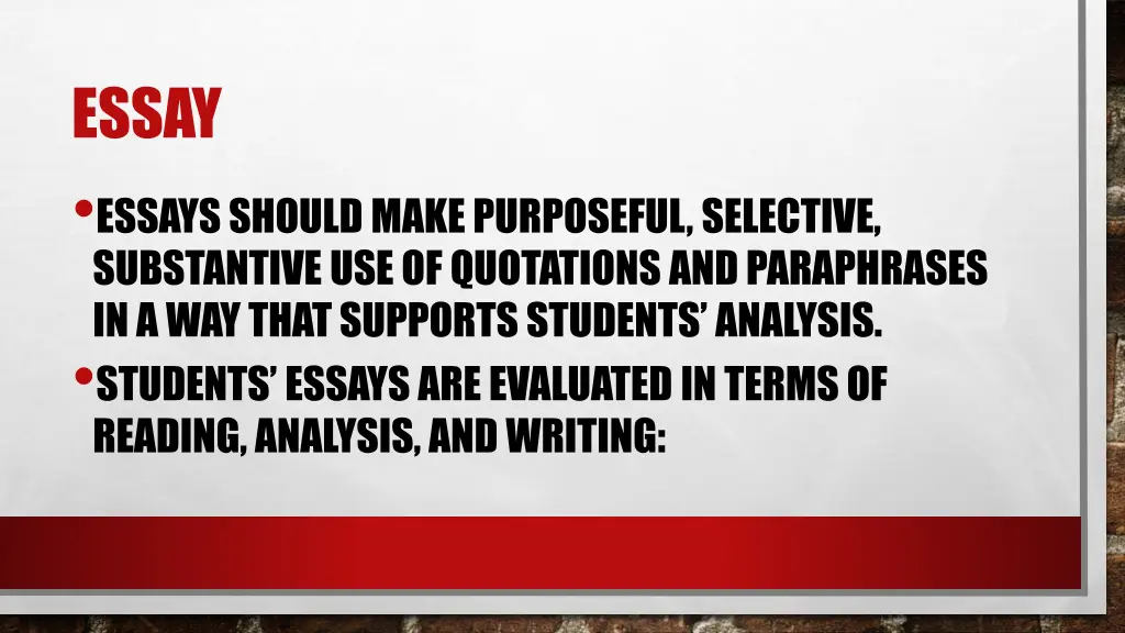 essay essays should make purposeful selective