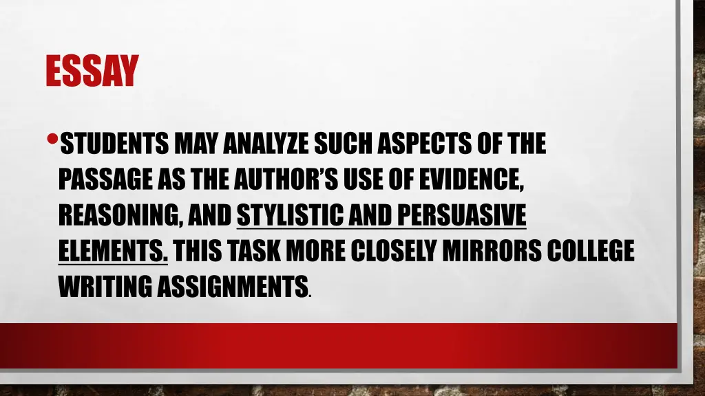 essay students may analyze such aspects