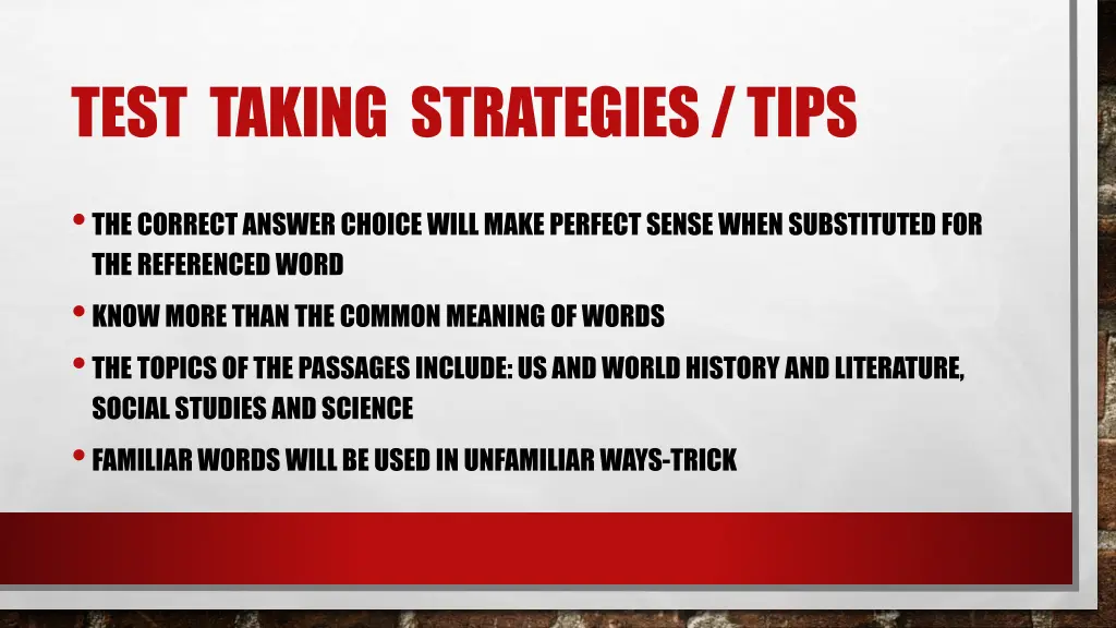 test taking strategies tips