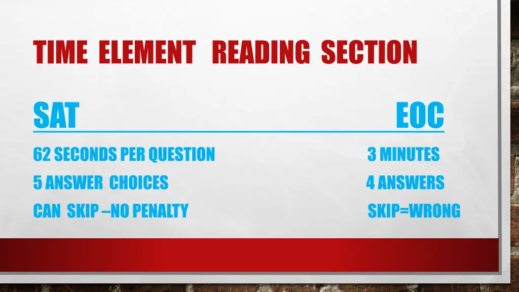 time element reading section