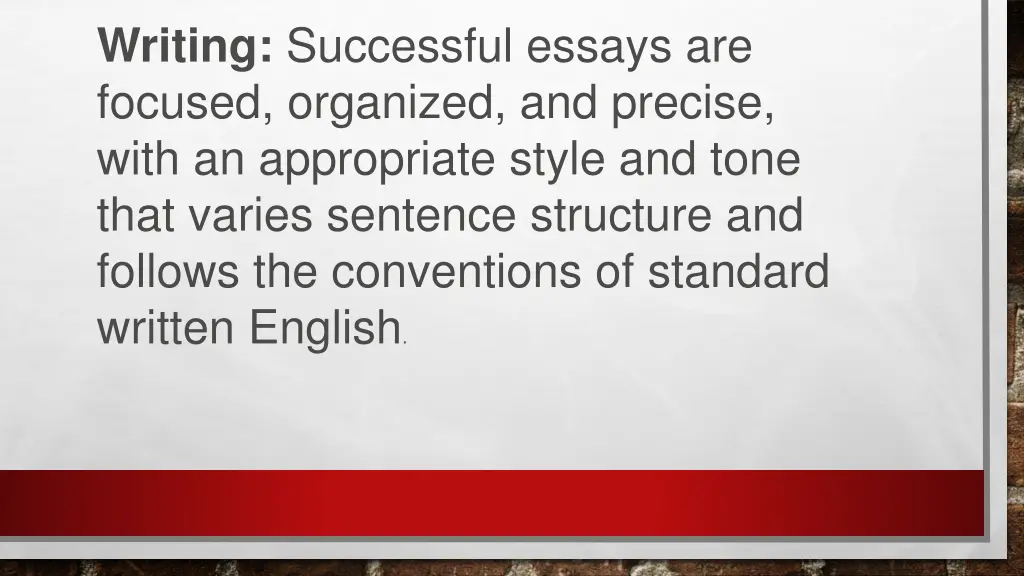 writing successful essays are focused organized