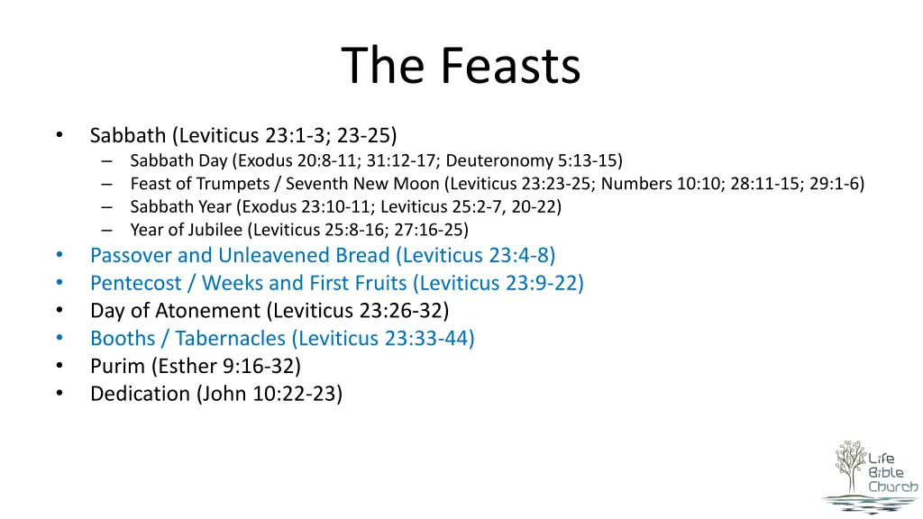 the feasts