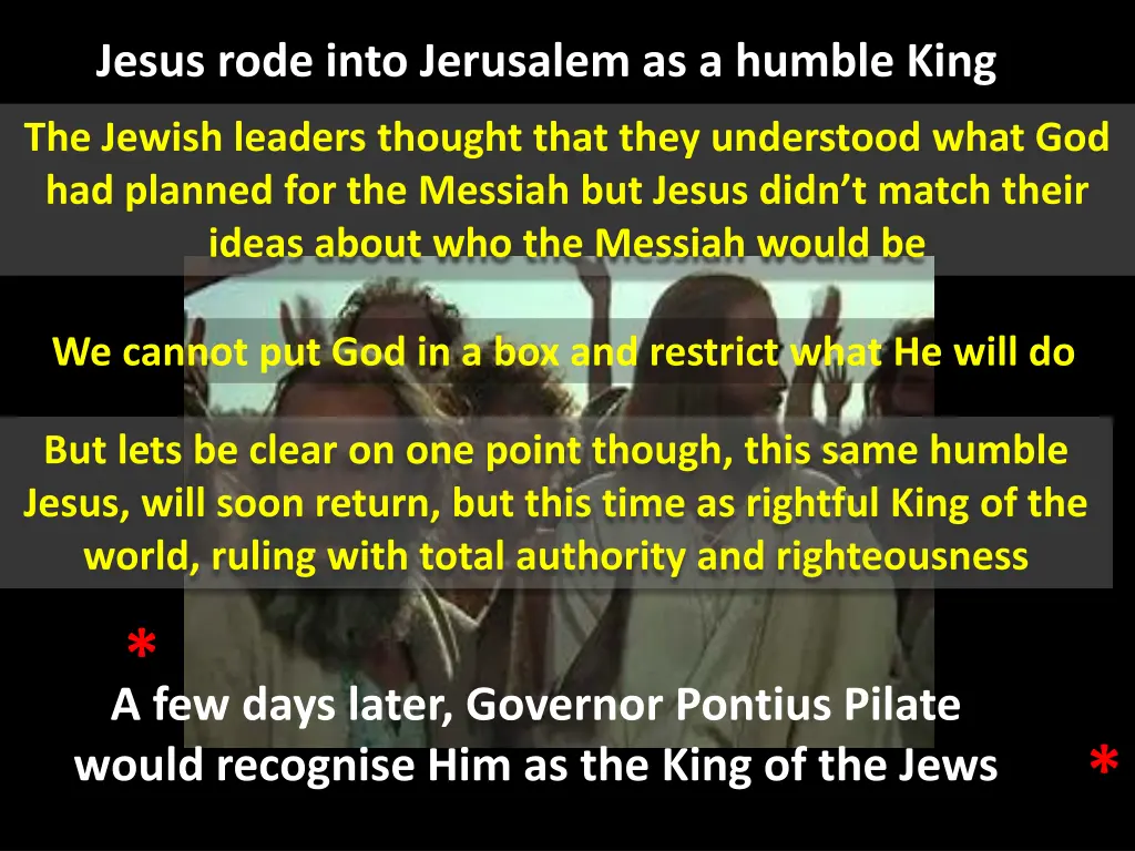 jesus rode into jerusalem as a humble king