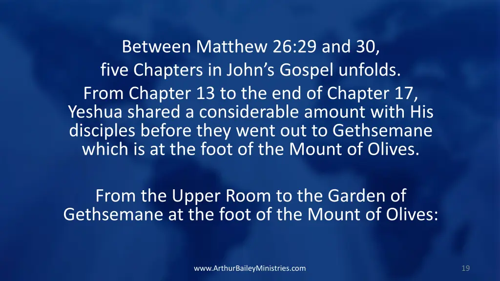 between matthew 26 29 and 30 five chapters