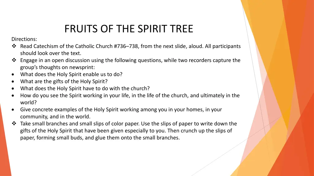 fruits of the spirit tree