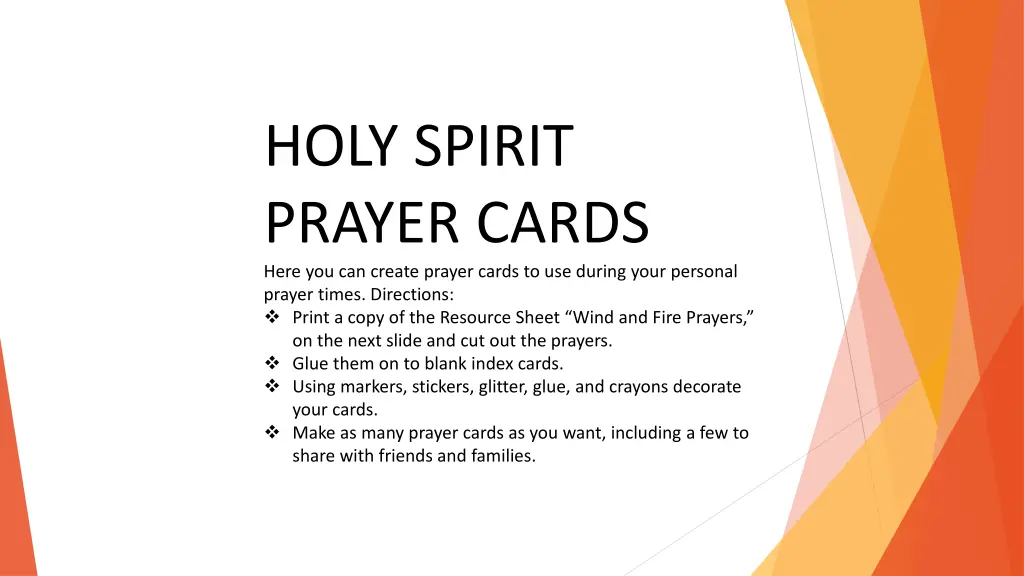 holy spirit prayer cards here you can create