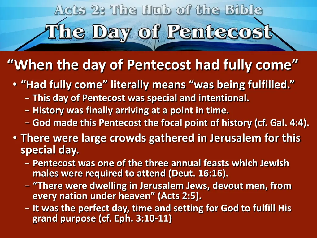 when the day of pentecost had fully come