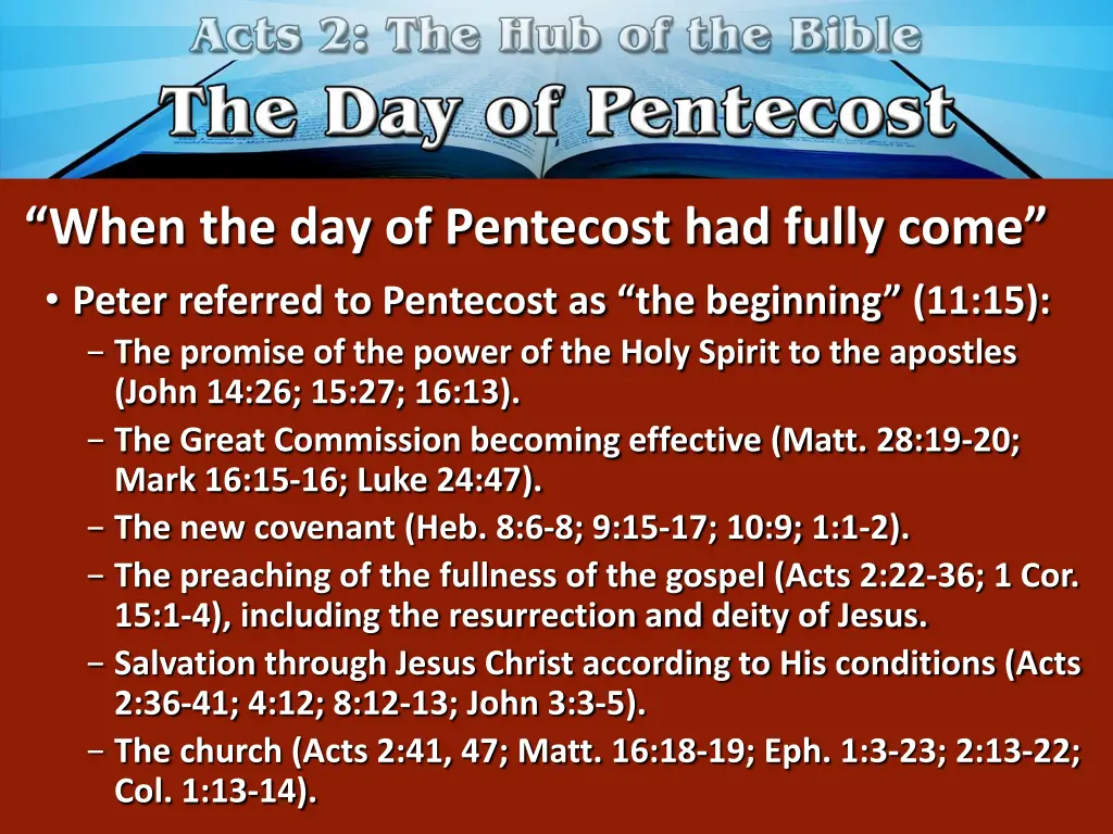 when the day of pentecost had fully come peter