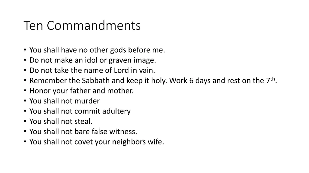 ten commandments