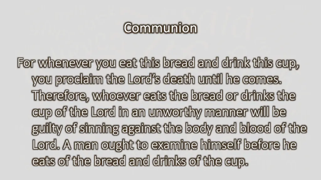 communion