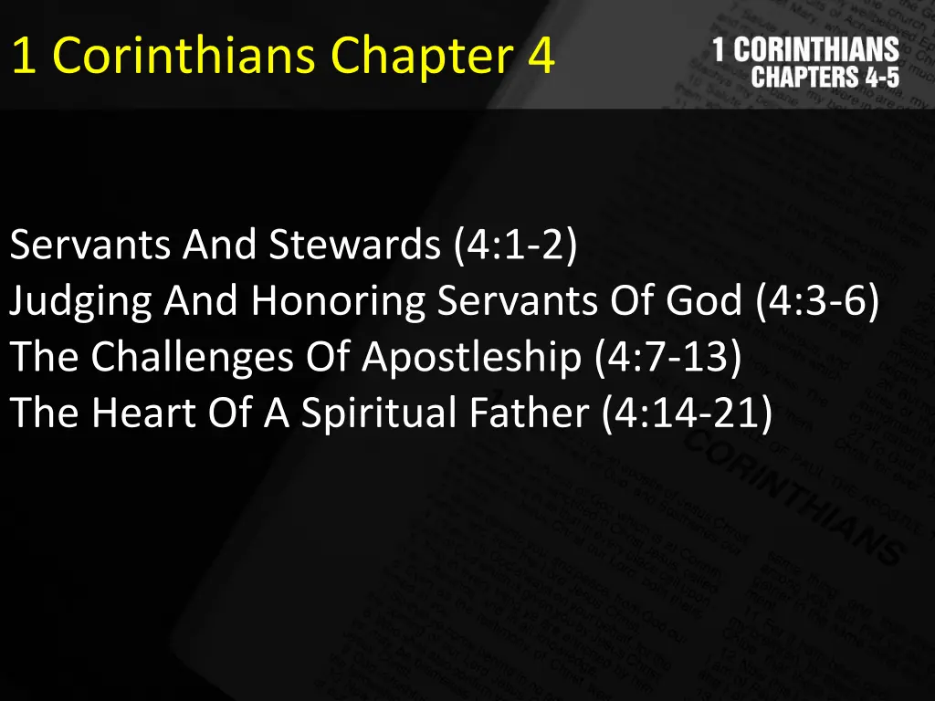 1 corinthians chapter 4