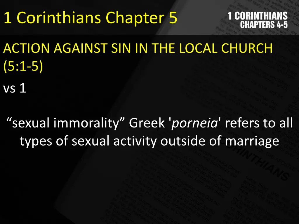 1 corinthians chapter 5 1