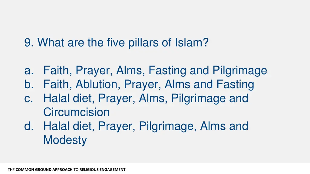 9 what are the five pillars of islam