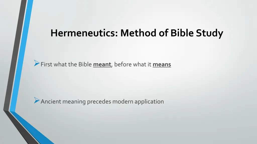 hermeneutics method of bible study