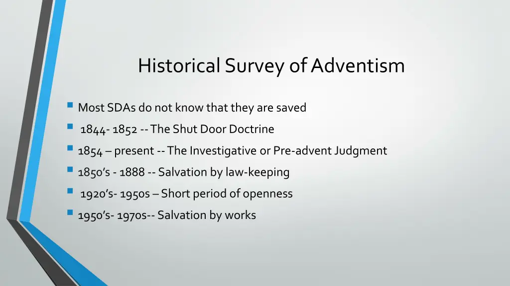 historical survey of adventism