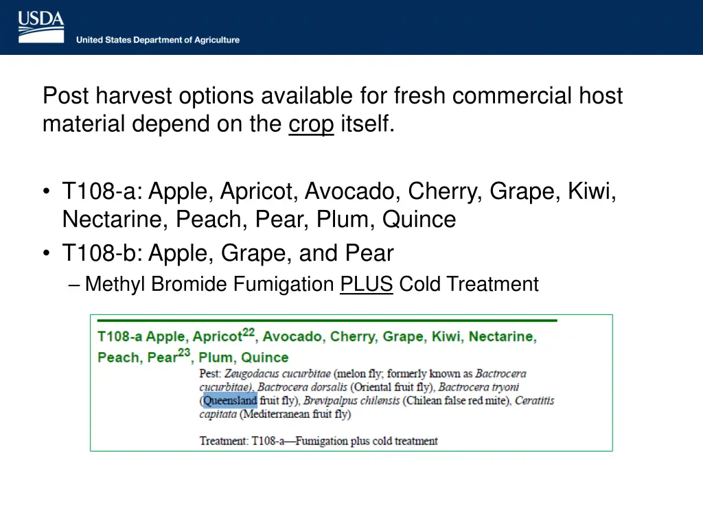 post harvest options available for fresh