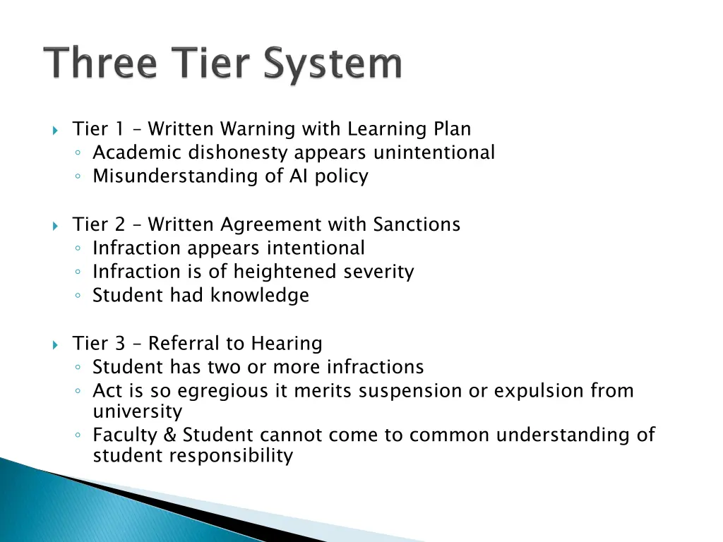 tier 1 written warning with learning plan