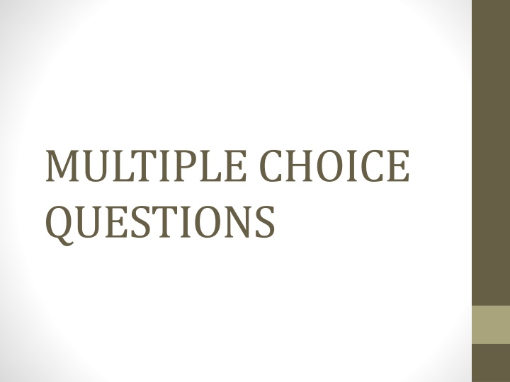 multiple choice questions