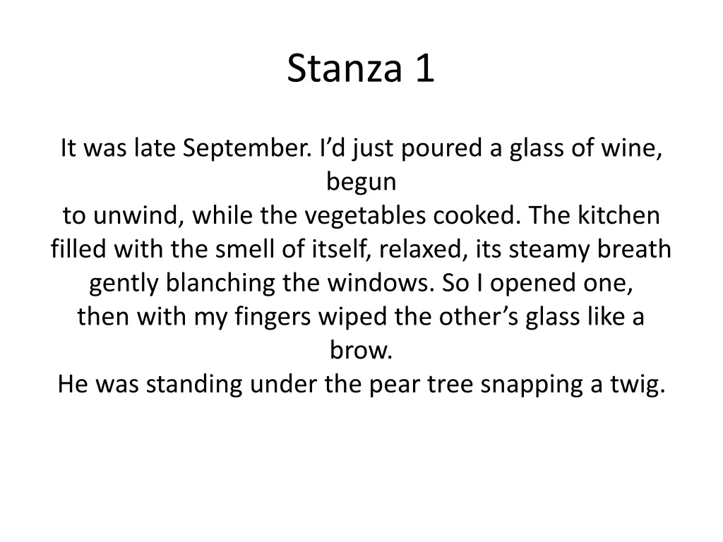 stanza 1