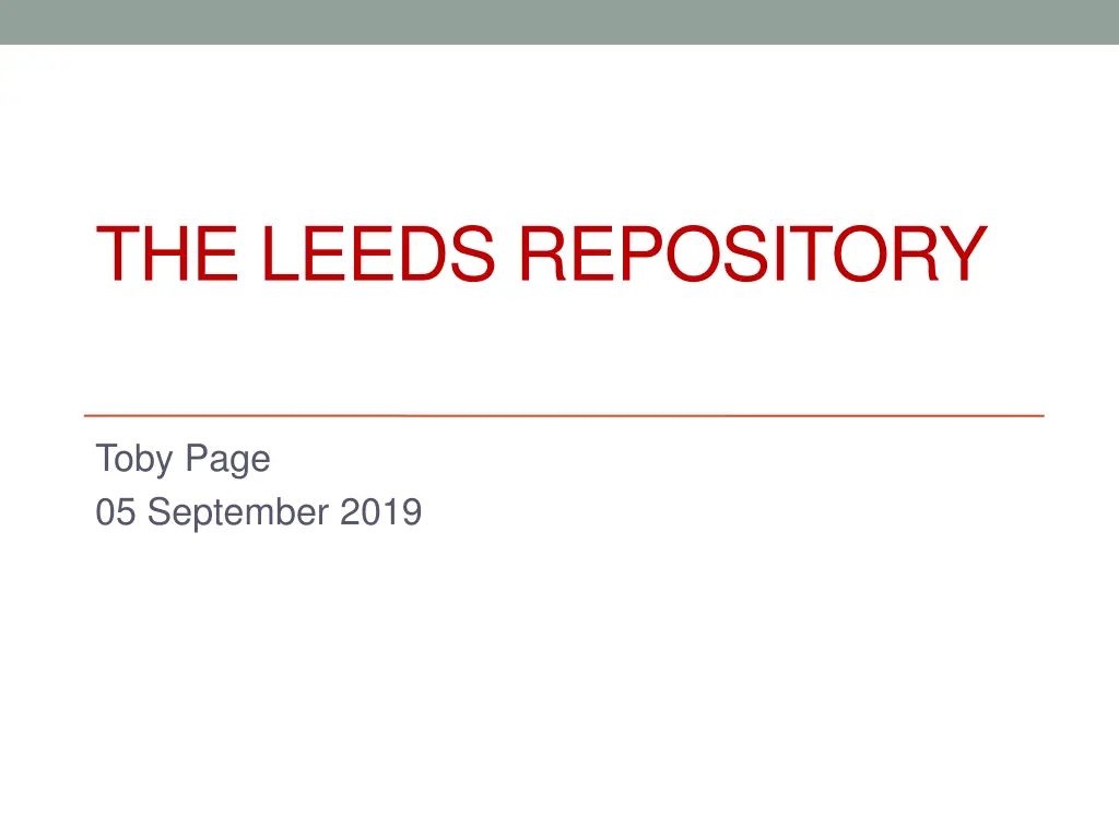 the leeds repository