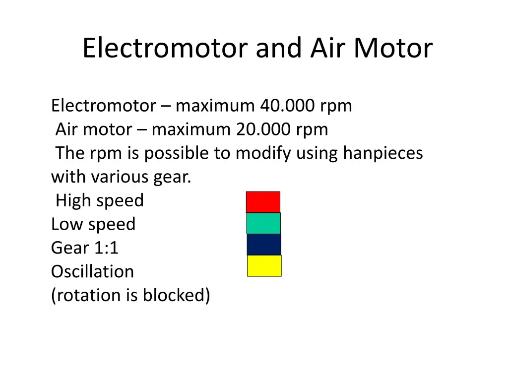 electromotor and air motor