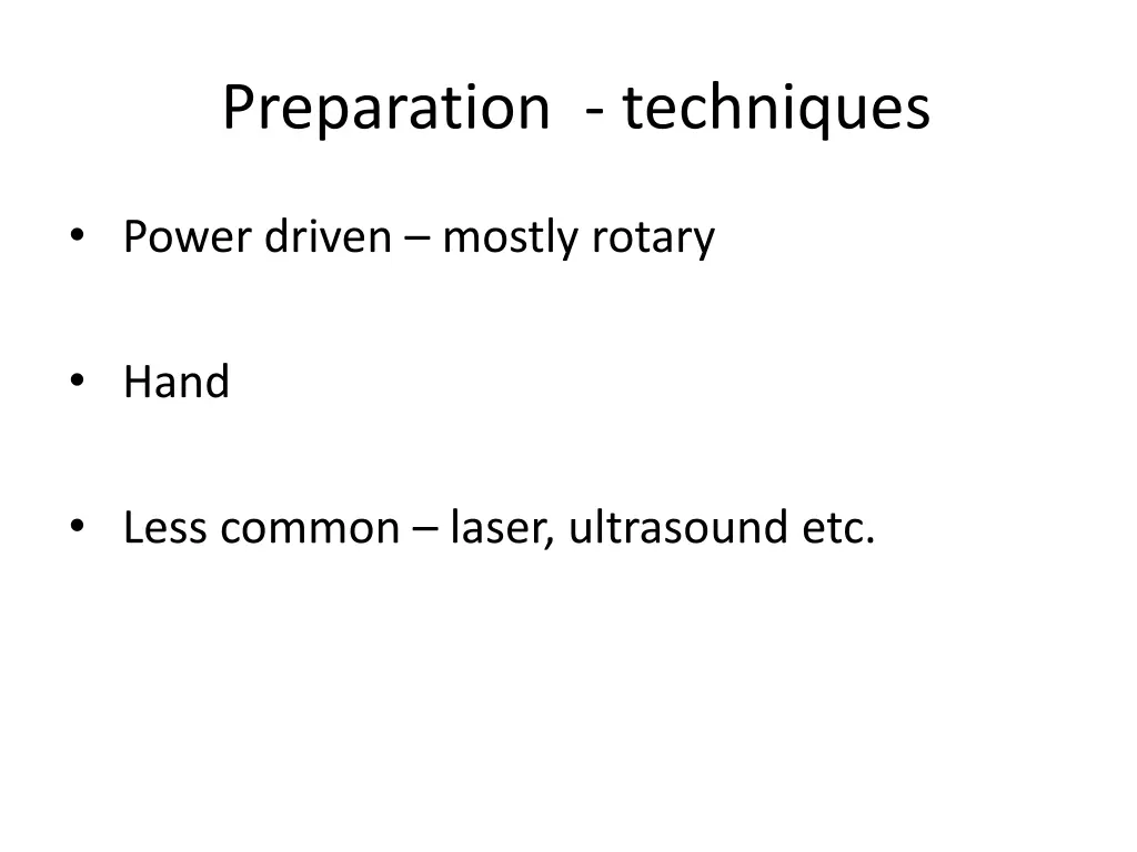 preparation techniques