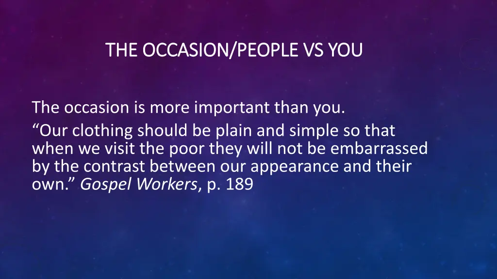 the occasion people vs you the occasion people