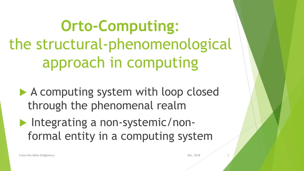 orto computing the structural phenomenological