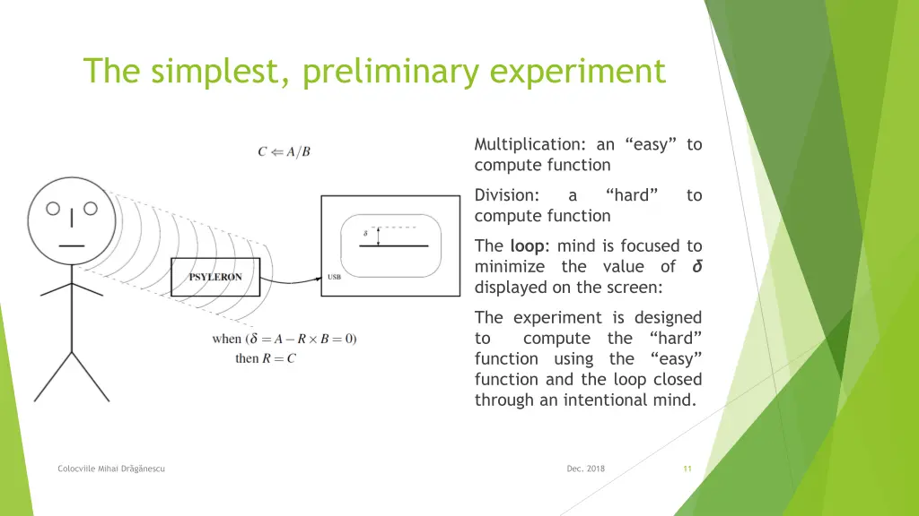 the simplest preliminary experiment