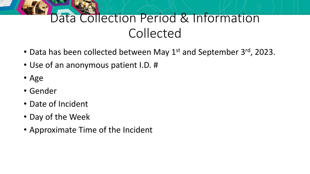 data collection period information collected