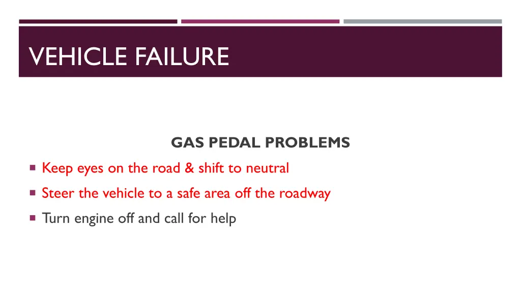 vehicle failure 2